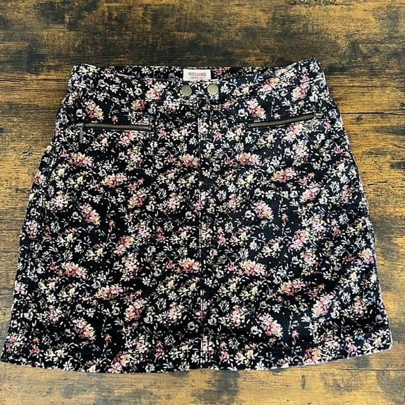 Mossimo Corduroy Skirt Black and Floral | Size 00 - Picture 1 of 9